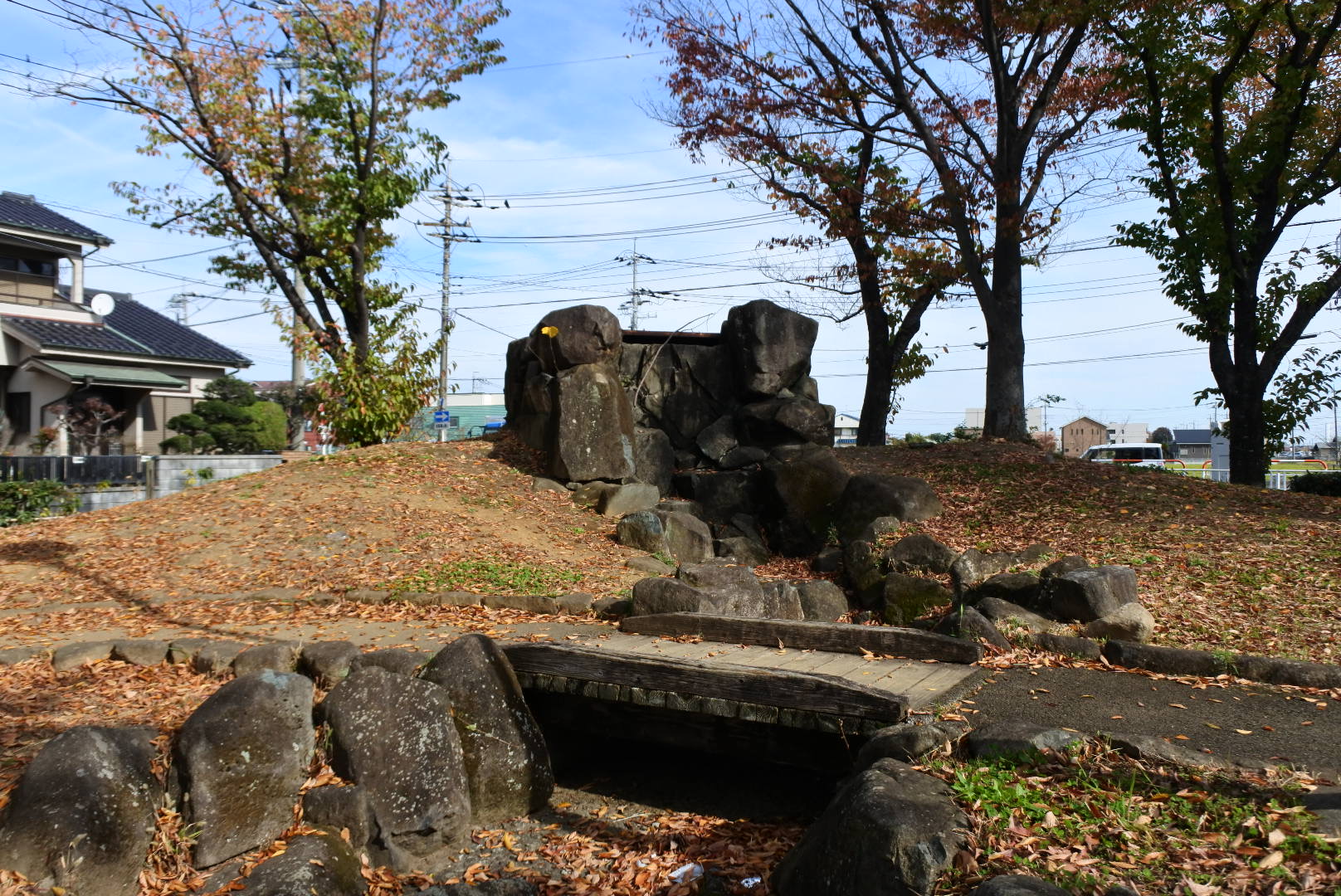 写真画像：公園の滝