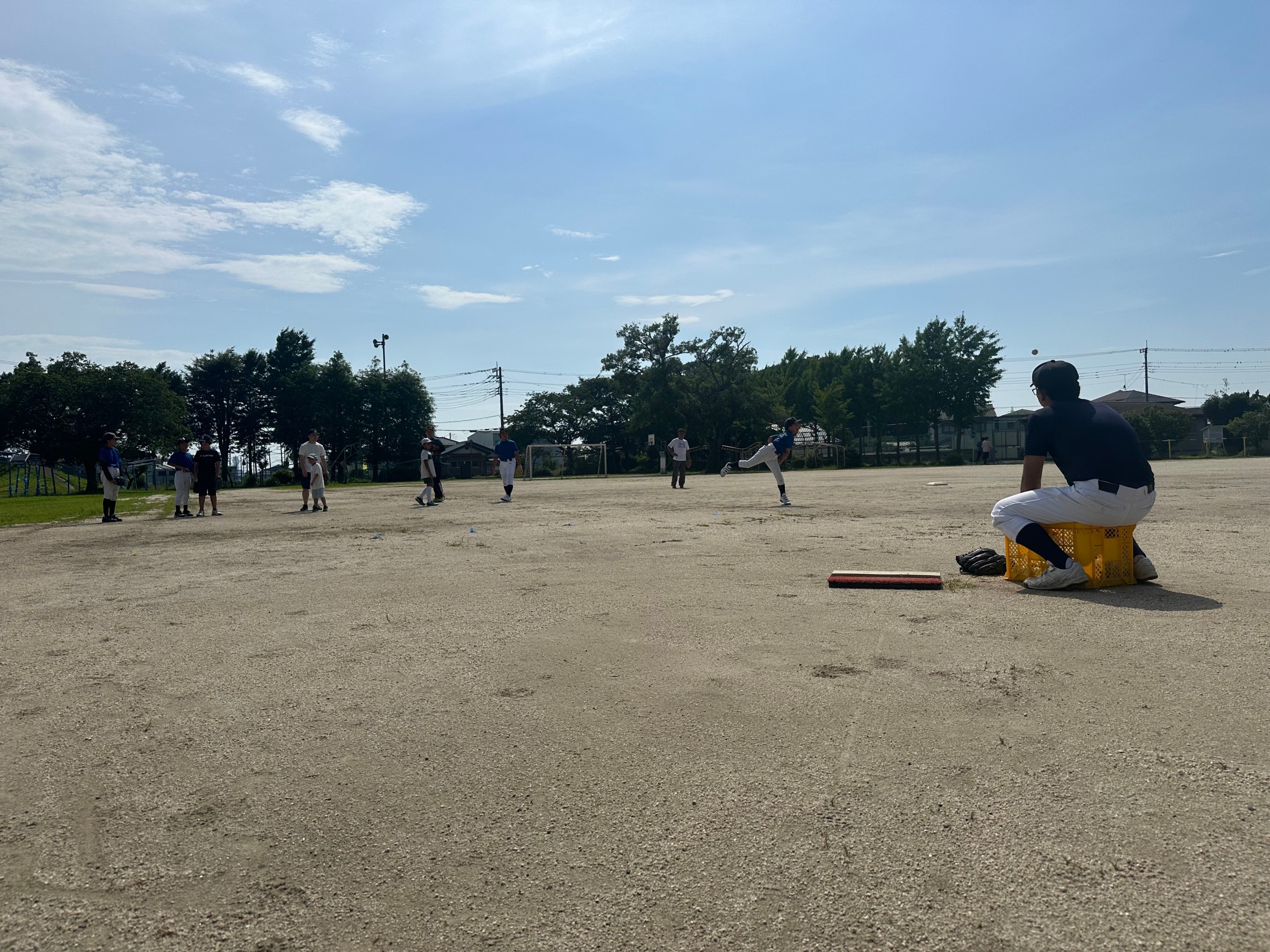 写真画像：吉川旭ファイターズ練習の様子